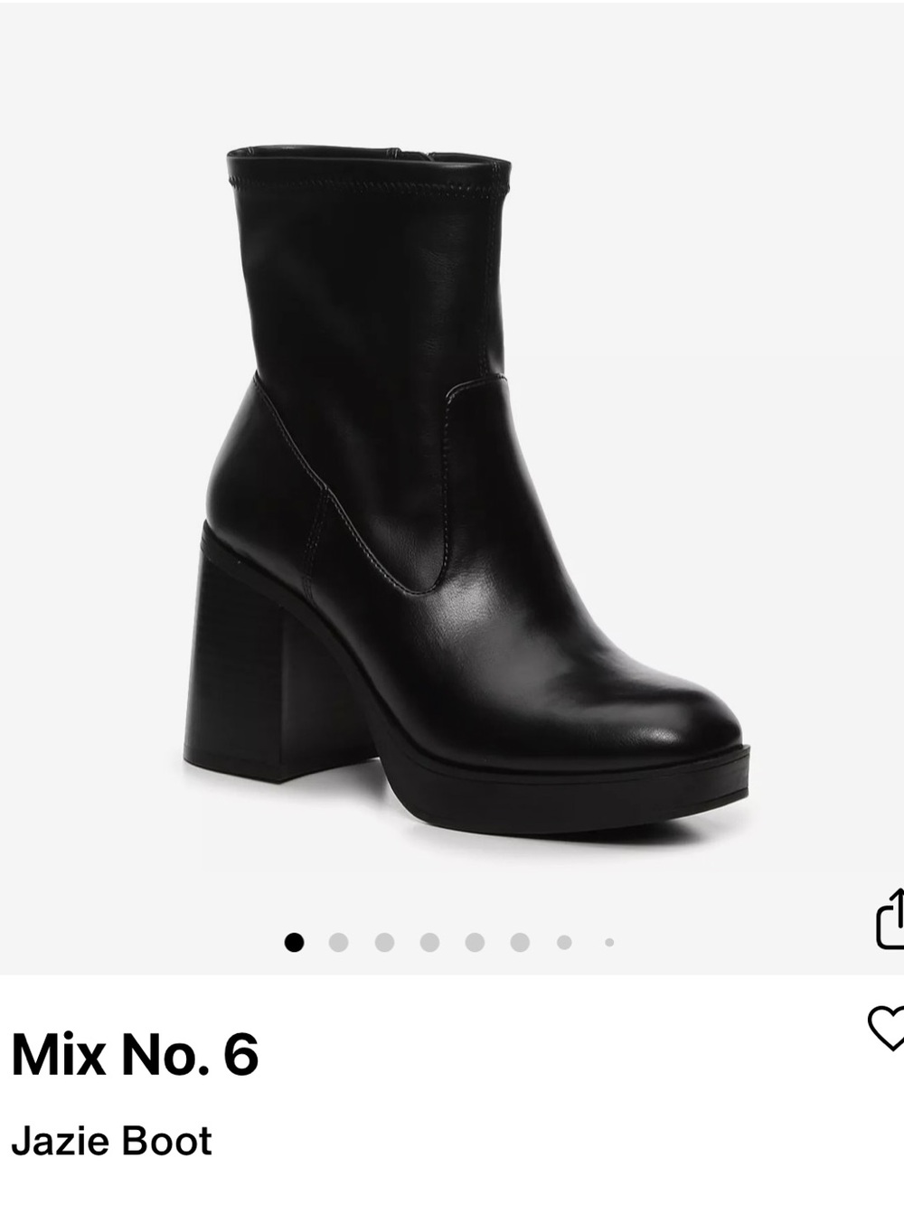 Women's Black Platform Chelsea Heeled Boots